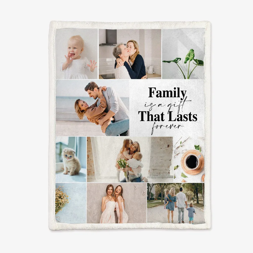 10 Picture Blanket Family is a Gift that Lasts Forever Family Blanket Sherpa Blanket