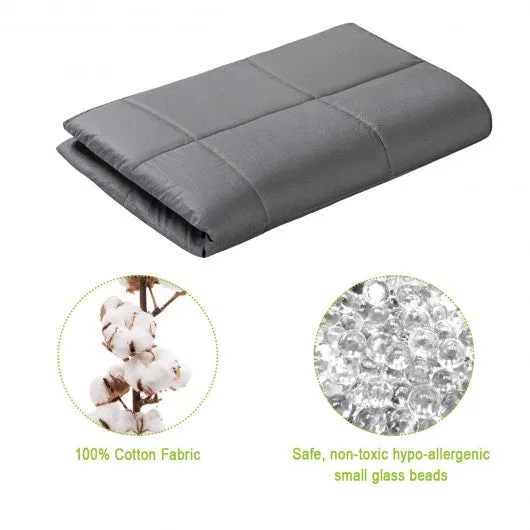 100% Cotton Weighted Blanket with Glass Beads-10lbs