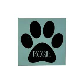 10" x 10" SIGN - PAW PRINT - TEAL - CUSTOM