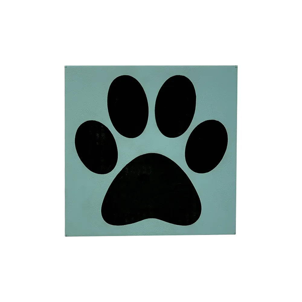 10" x 10" SIGN - PAW PRINT - TEAL - CUSTOM