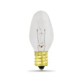 15W Soft White (2700K) E12 Base C7 Incandescent Light Bulb (2-Pack)