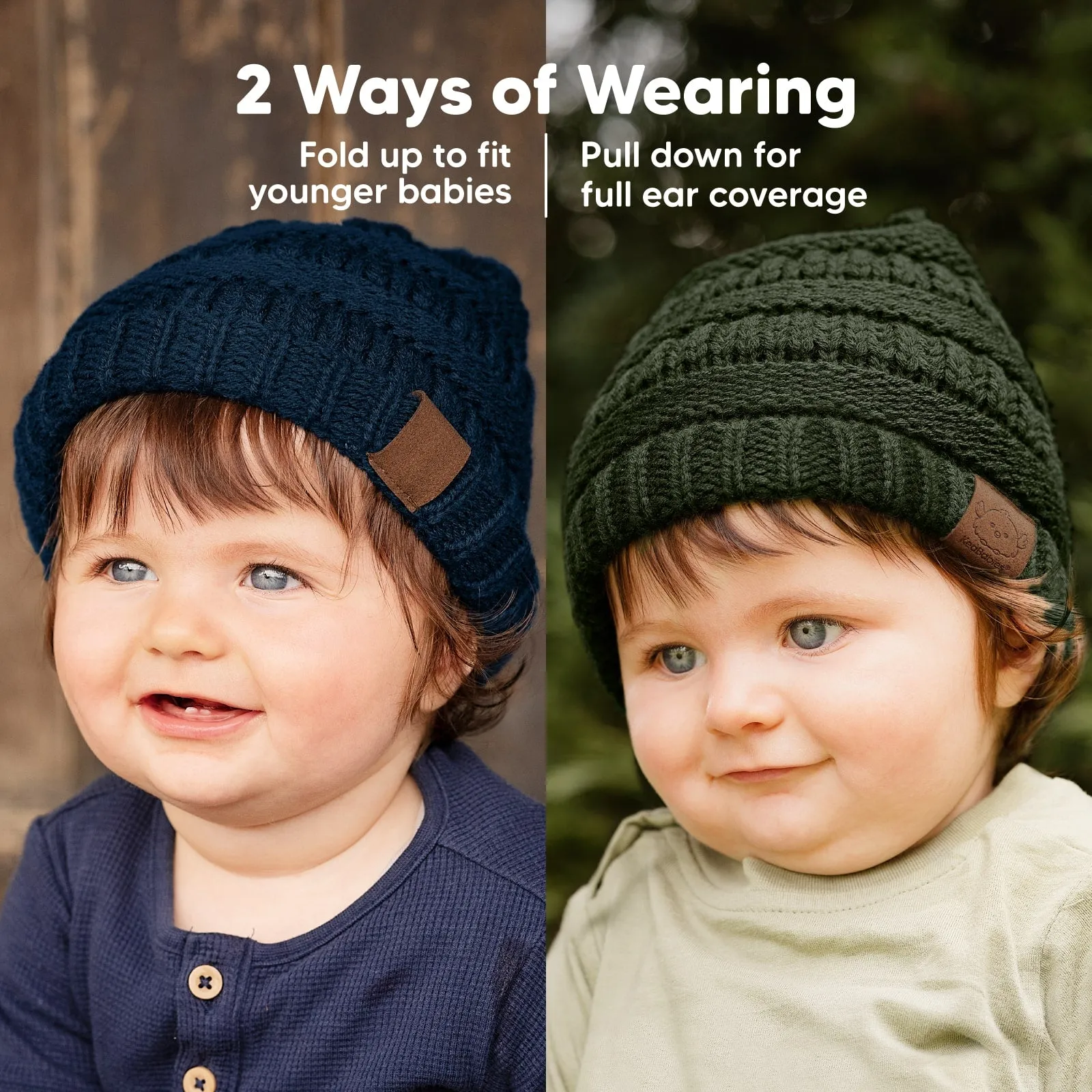 3-Pack Warmzy Baby Beanies (Urban)