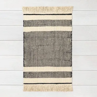 3' x 5' Jute Accent Rug Black/Natural - Hearth & Hand with Magnolia