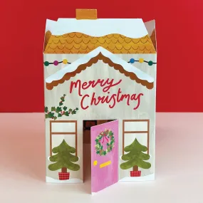 3D fold-out Christmas House Card