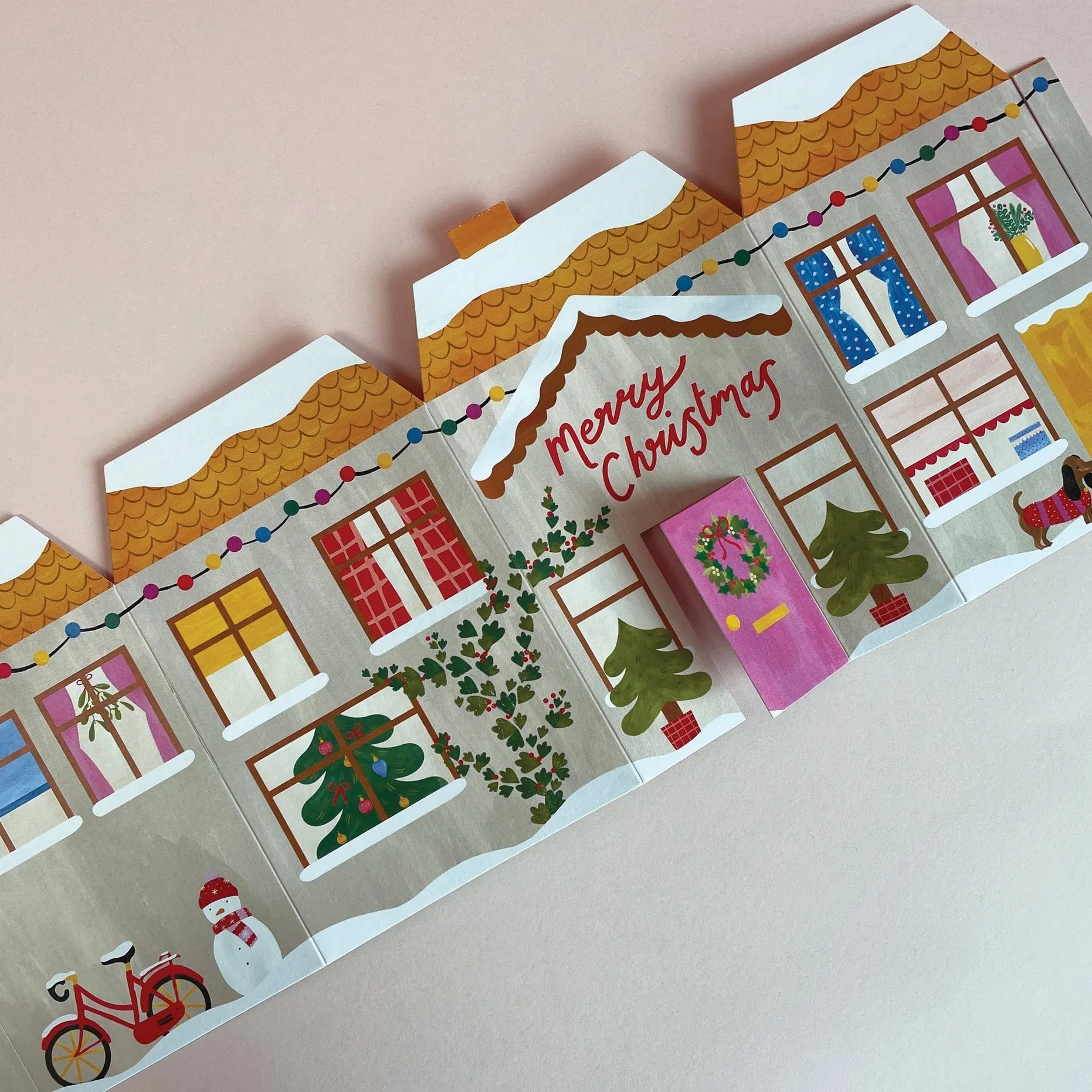 3D fold-out Christmas House Card