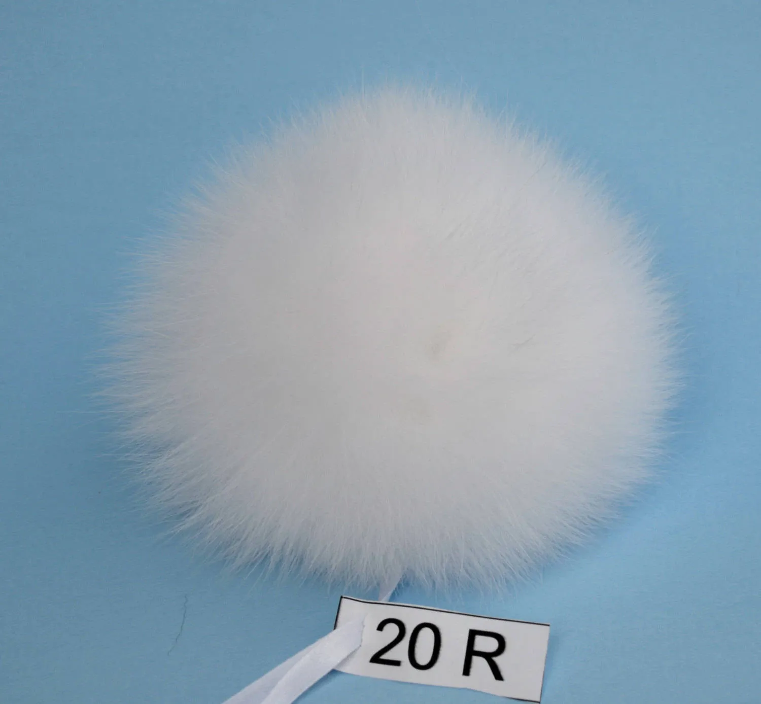 6" HIGHEST QUALITY White Fox Pom Pom, fur pom pom ball