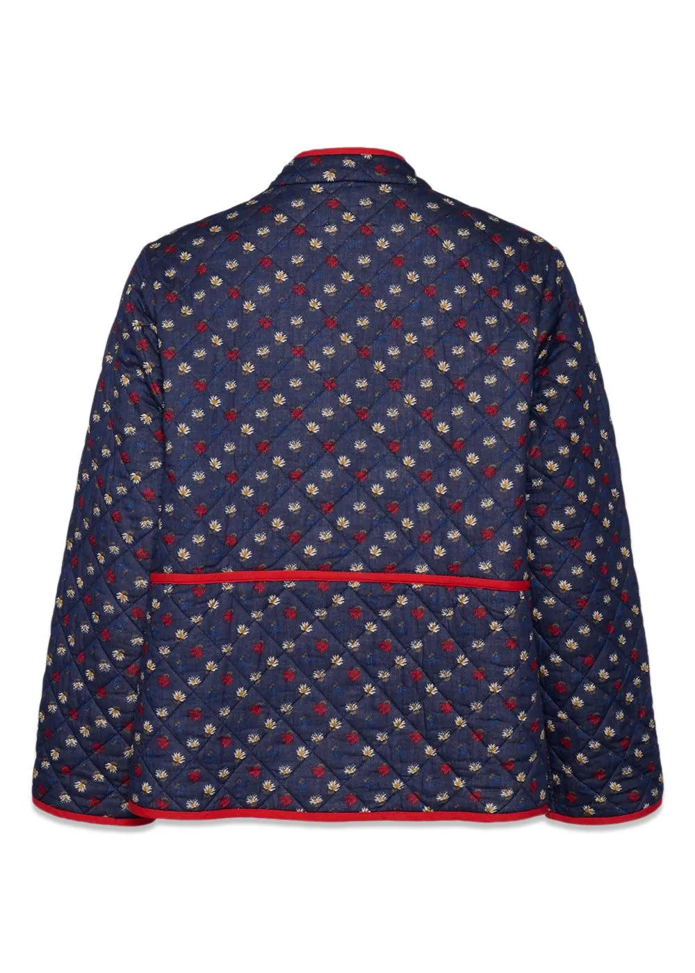 Adriane Quilted Cotton Jacket - Navy