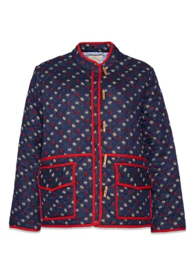 Adriane Quilted Cotton Jacket - Navy