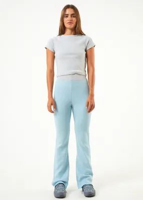 AFENDS Womens Samia - Knit Pants - Sky Blue