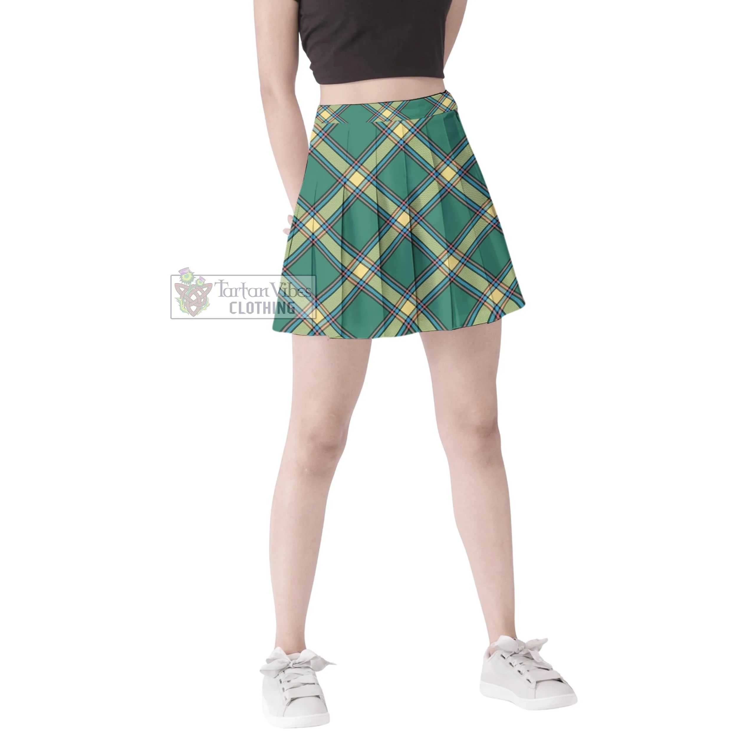 Alberta Province Canada Tartan Women's Plated Mini Skirt