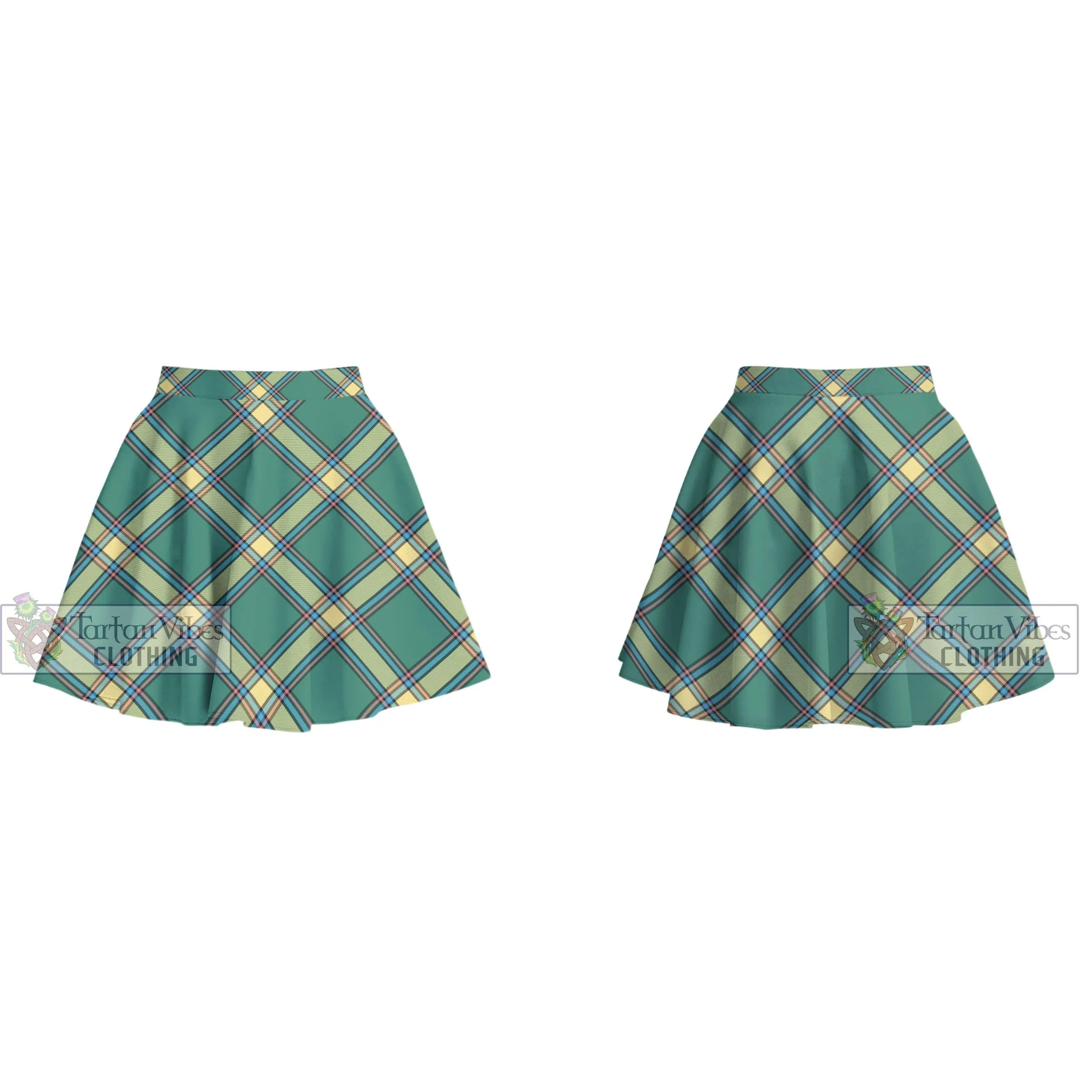 Alberta Province Canada Tartan Women's Plated Mini Skirt