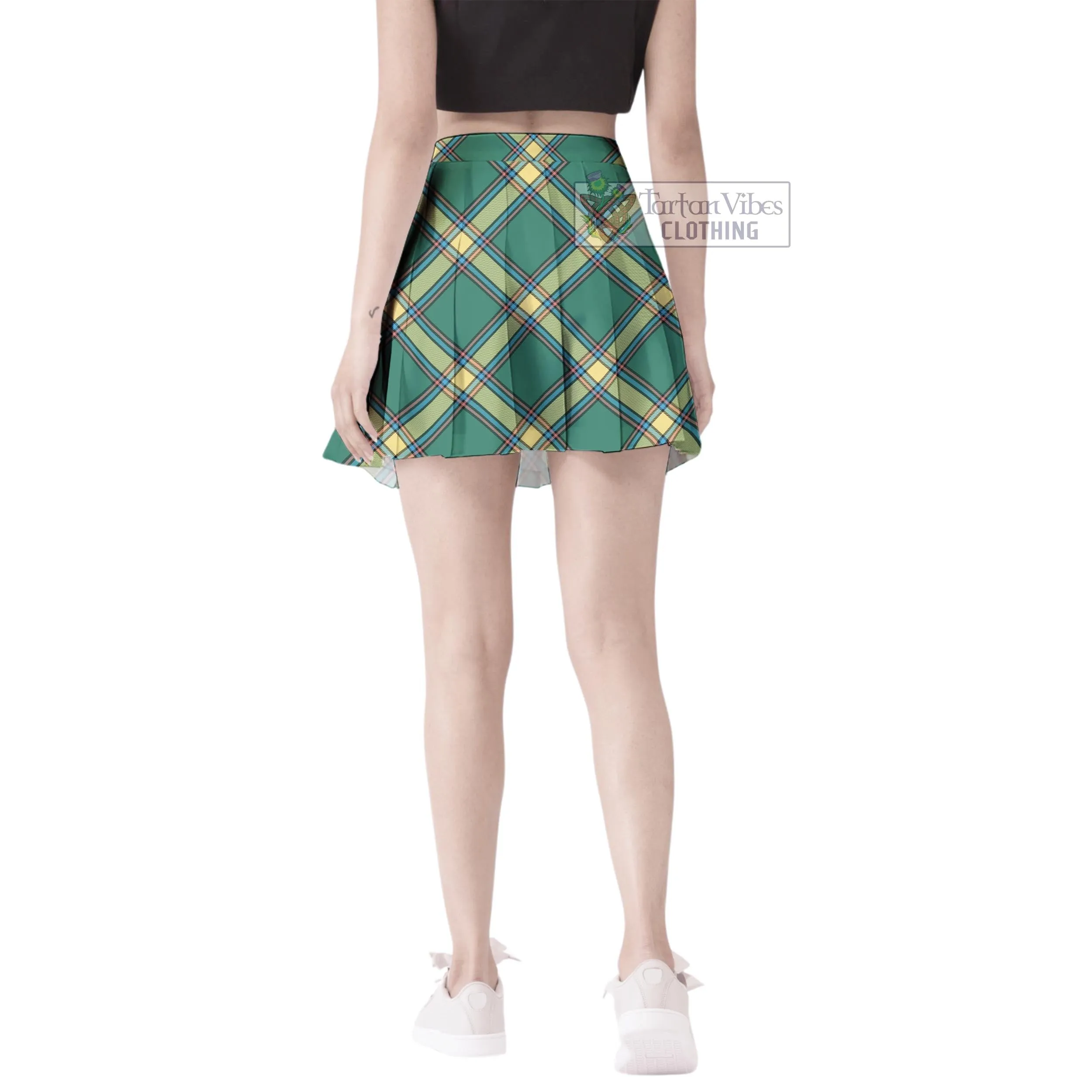 Alberta Province Canada Tartan Women's Plated Mini Skirt