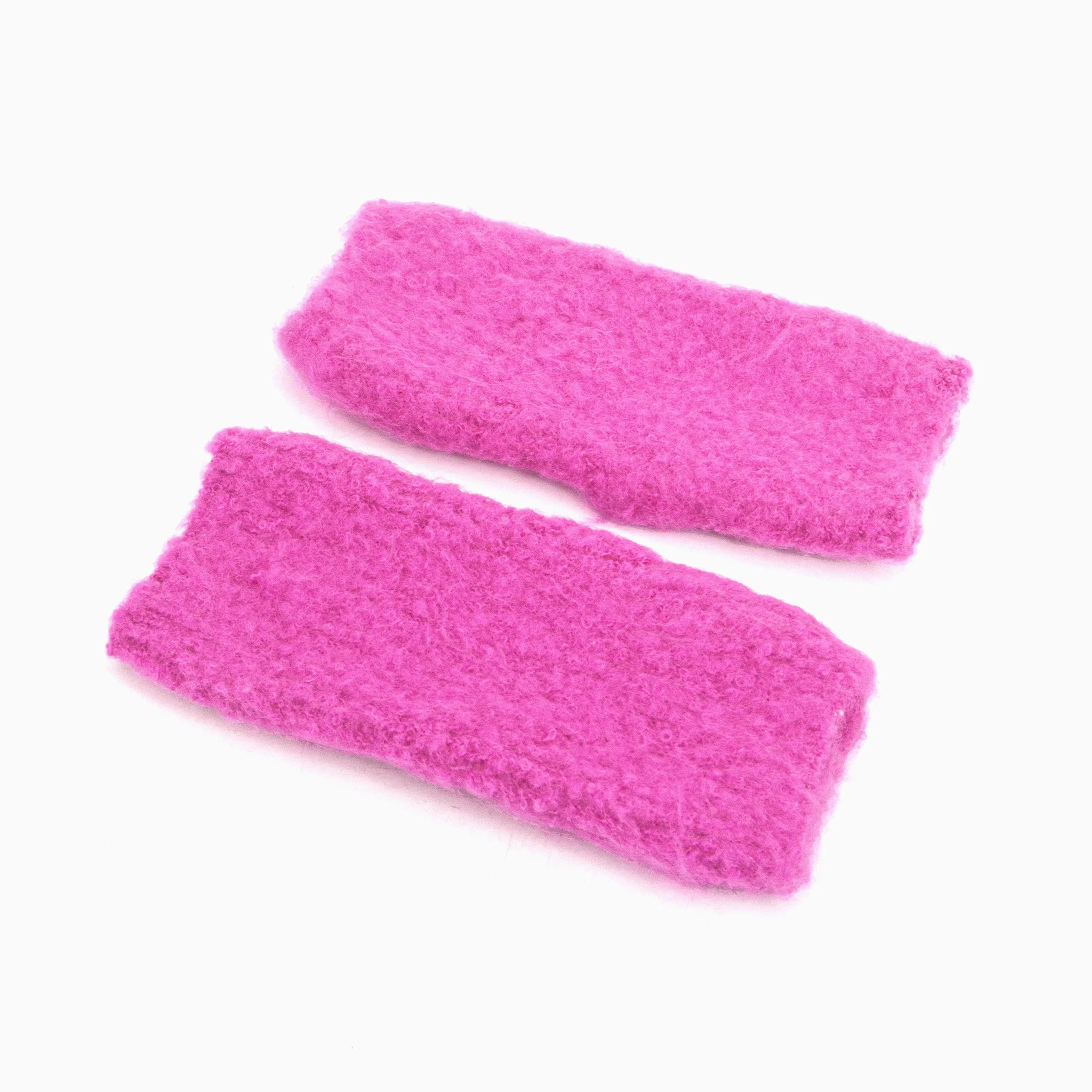 Alexa Textured Wrist Warmers - Hot Pink, Knitted