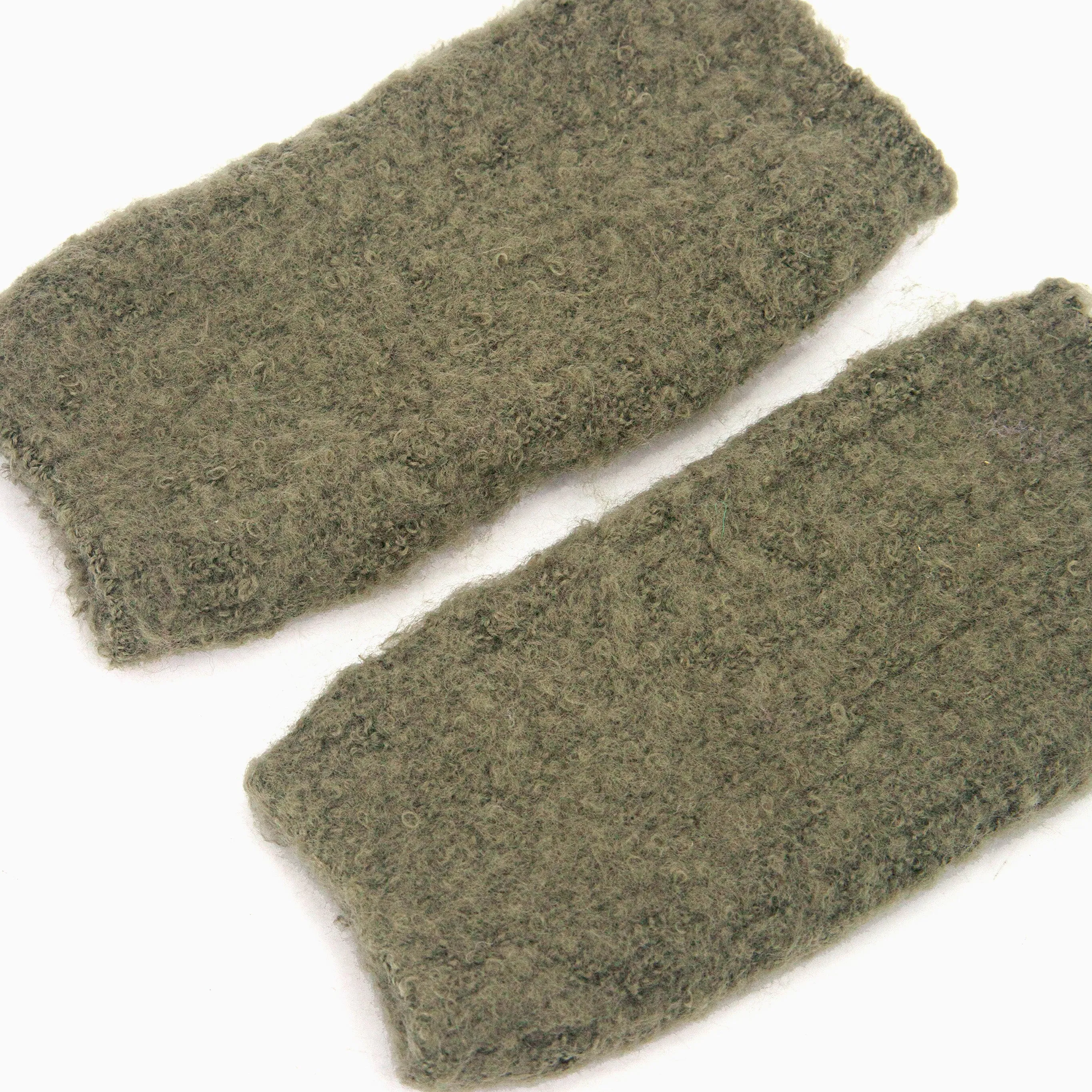 Alexa Textured Wrist Warmers - Khaki, Knitted