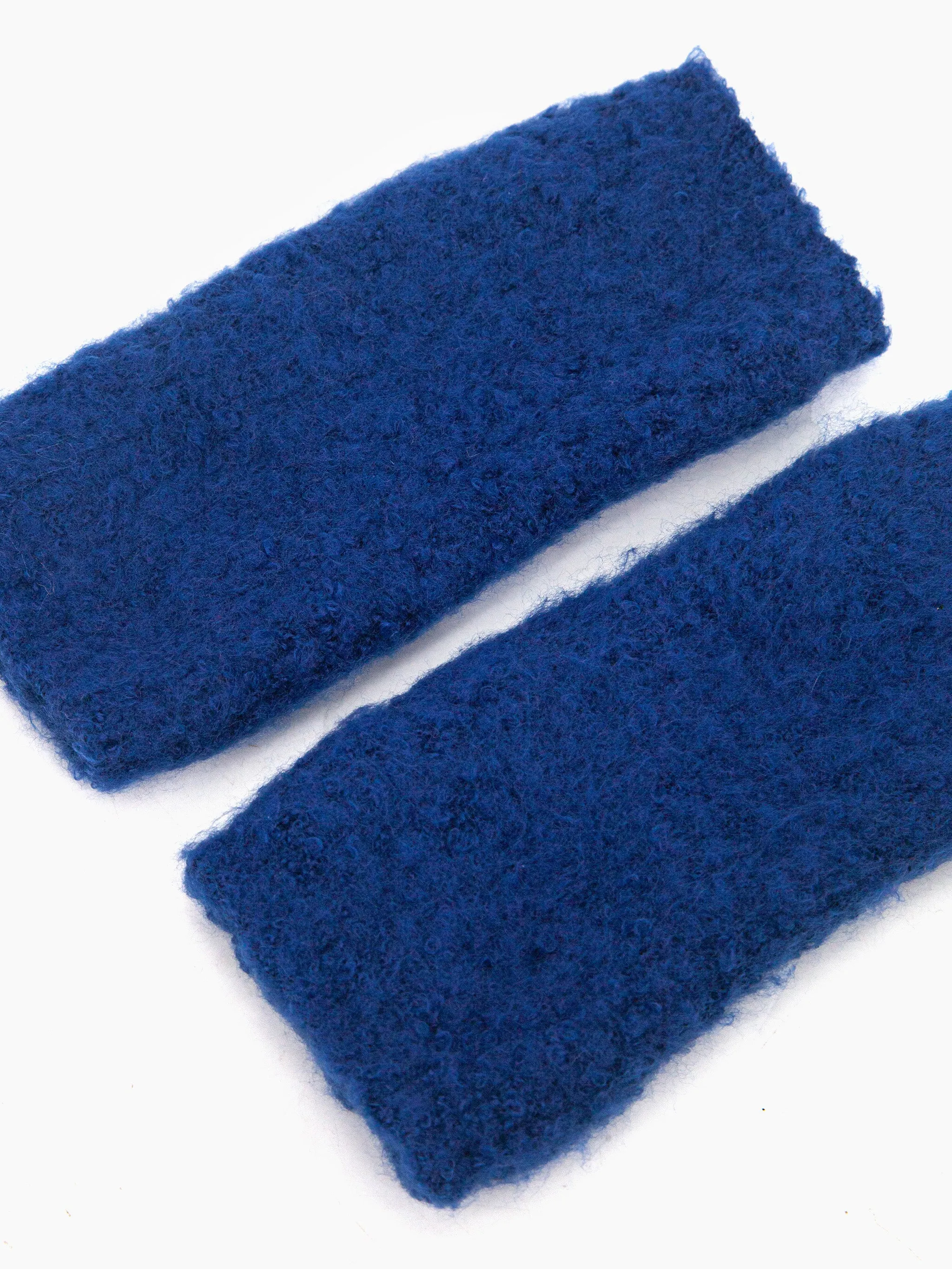 Alexa Textured Wrist Warmers - Navy Blue, Knitted