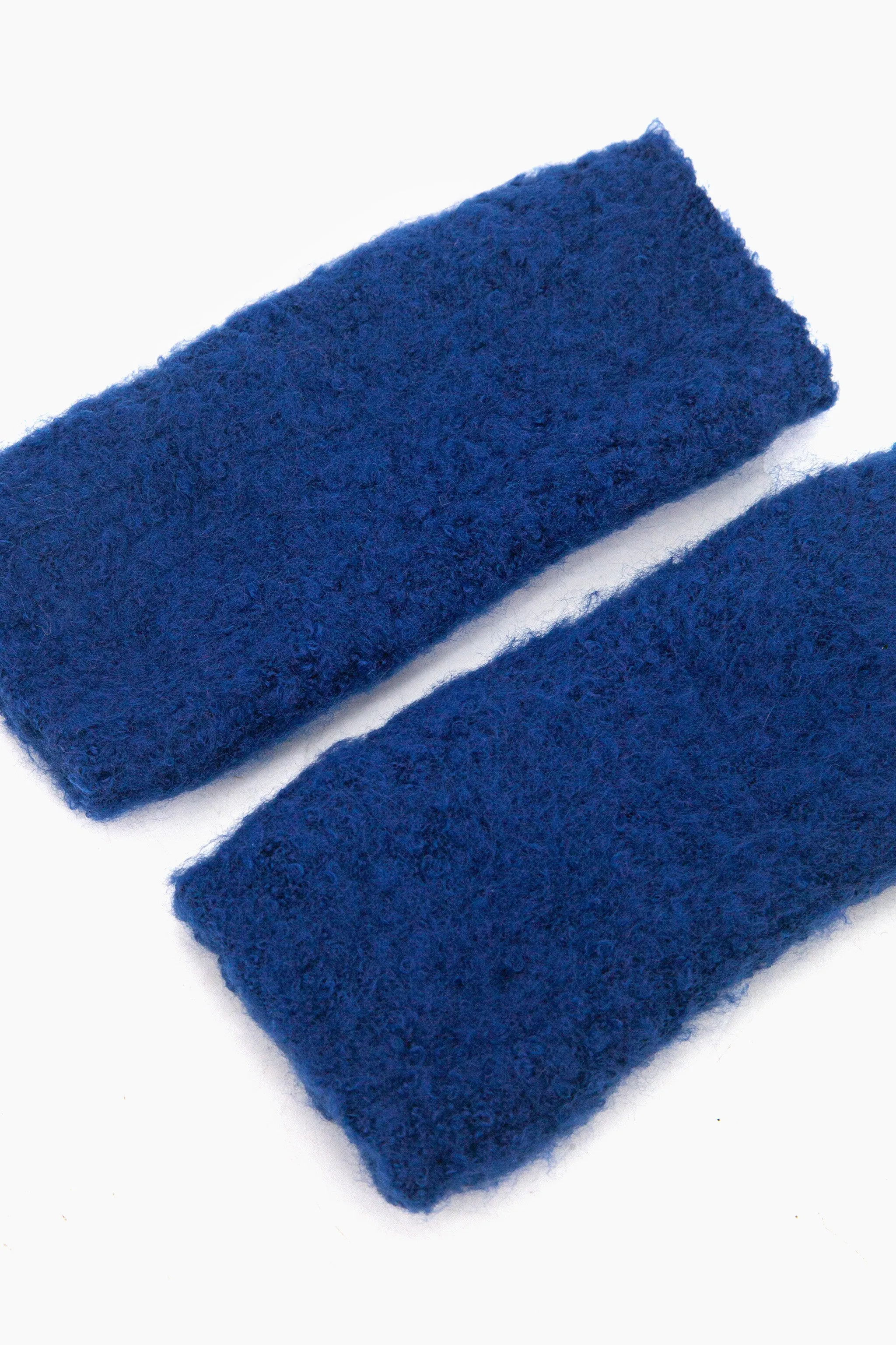 Alexa Textured Wrist Warmers - Navy Blue, Knitted