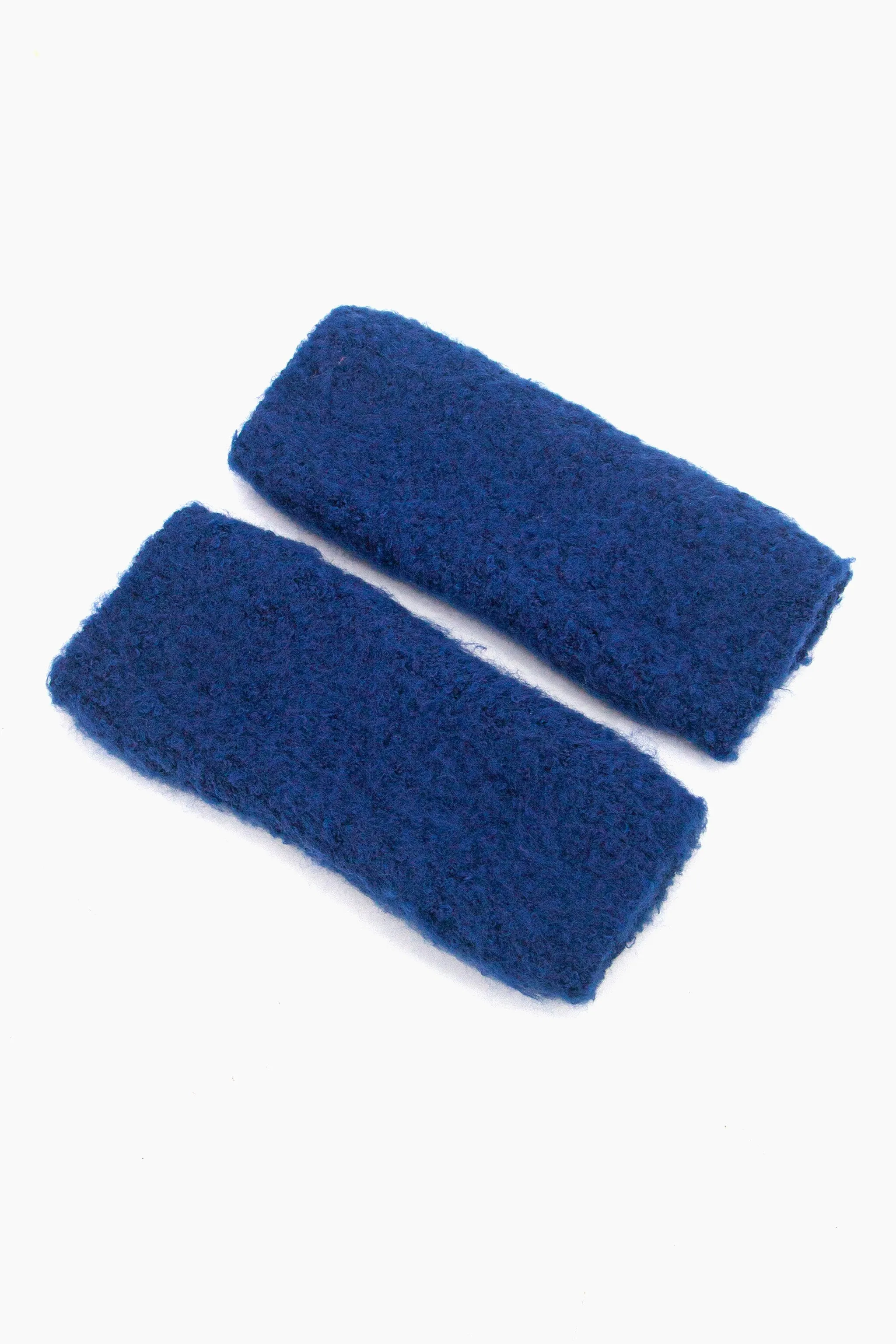 Alexa Textured Wrist Warmers - Navy Blue, Knitted