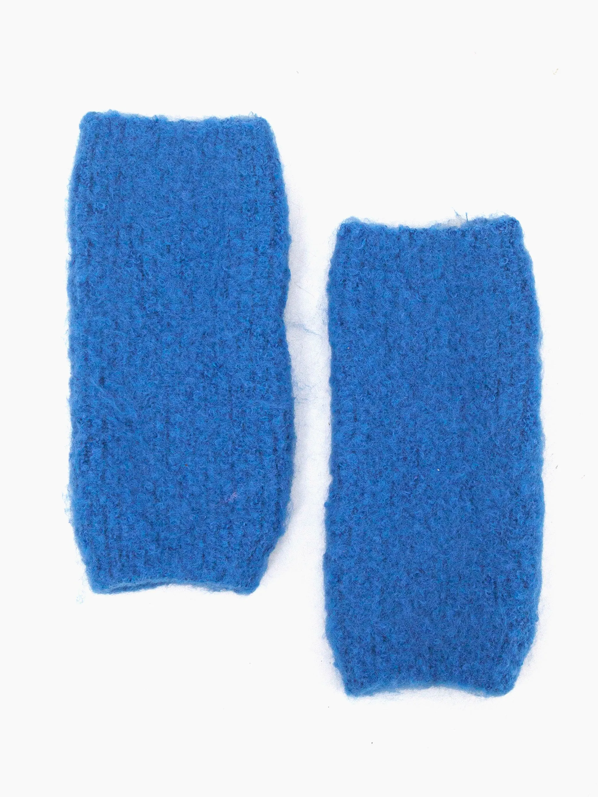 Alexa Textured Wrist Warmers - Royal Blue, Knitted