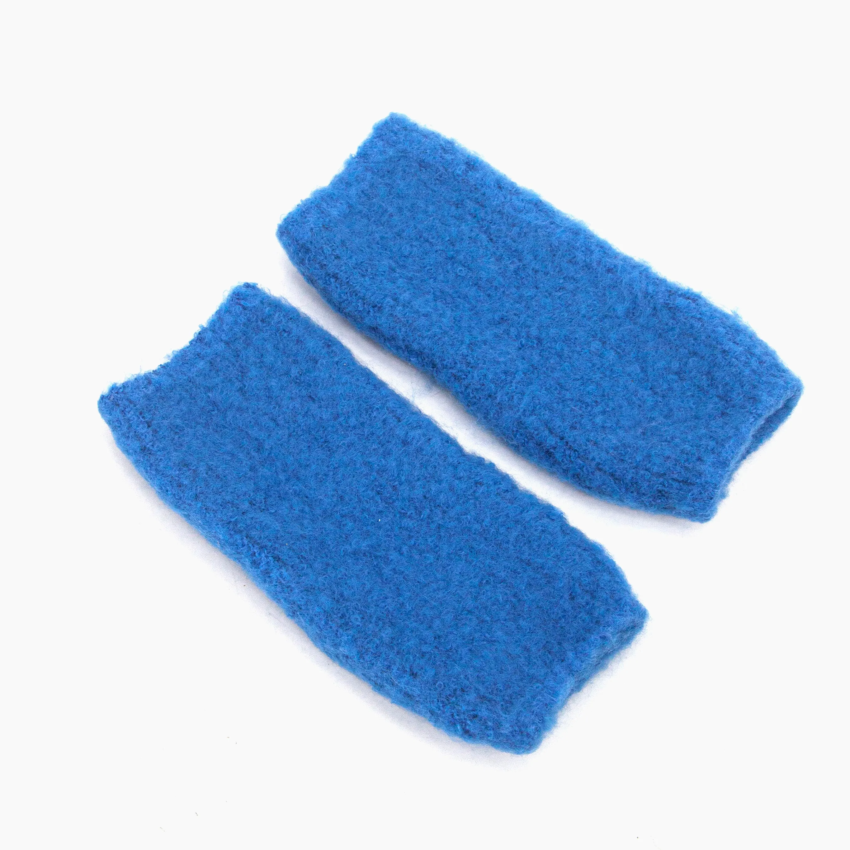 Alexa Textured Wrist Warmers - Royal Blue, Knitted