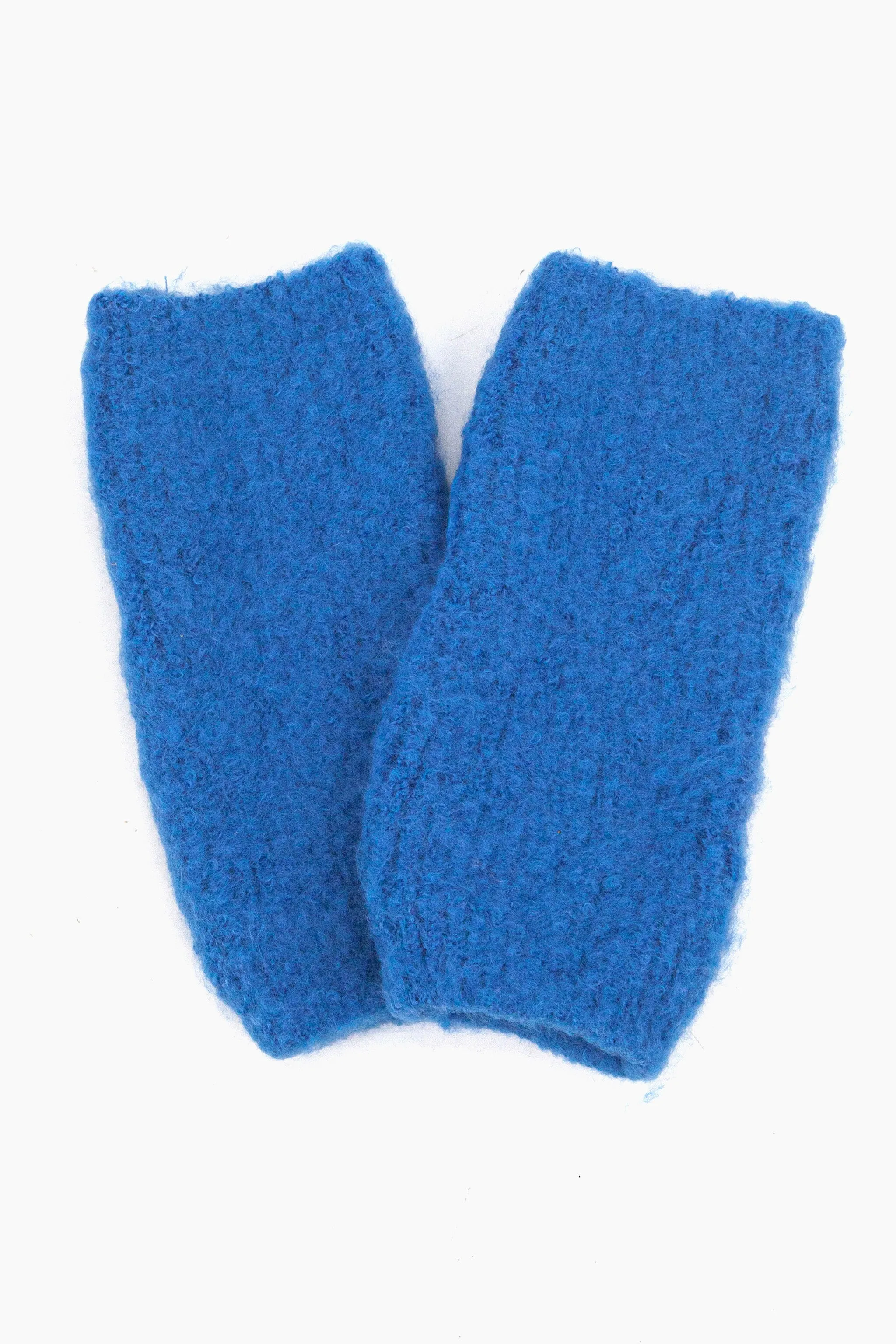 Alexa Textured Wrist Warmers - Royal Blue, Knitted