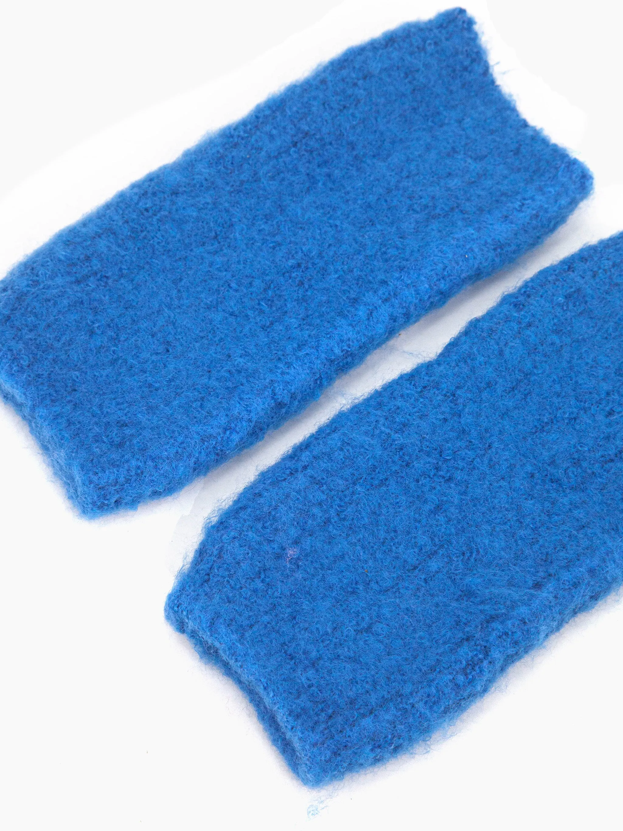 Alexa Textured Wrist Warmers - Royal Blue, Knitted