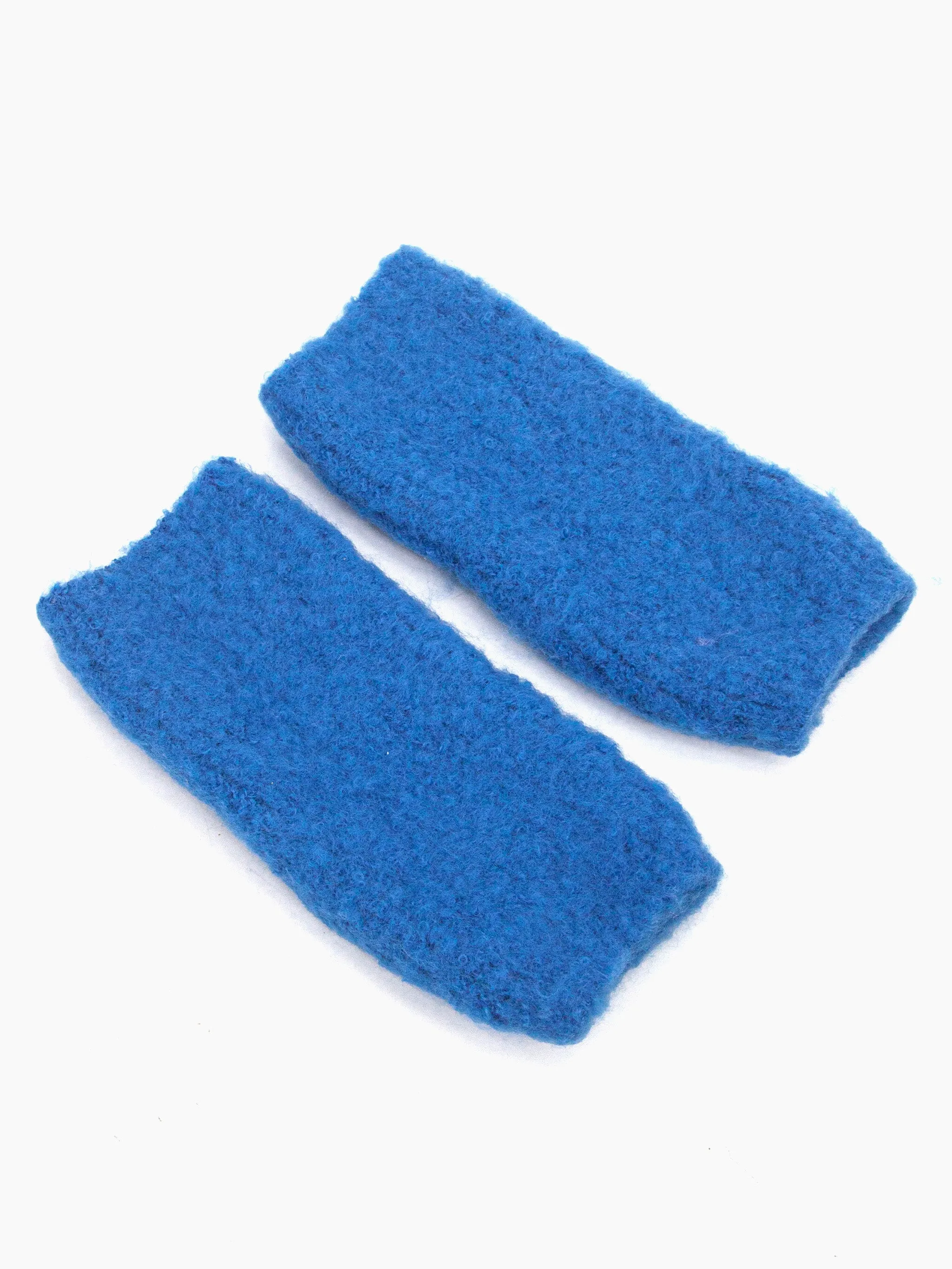 Alexa Textured Wrist Warmers - Royal Blue, Knitted