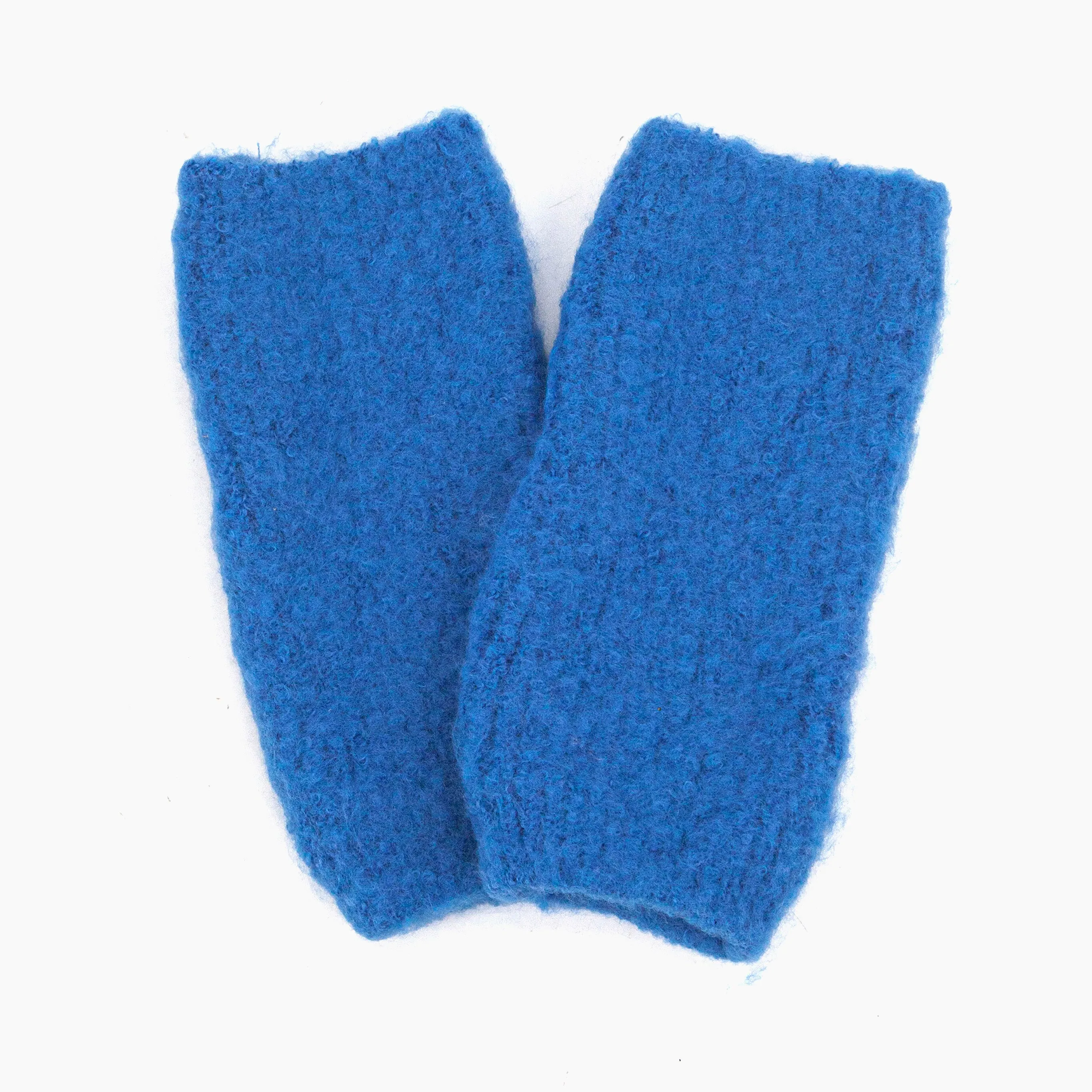 Alexa Textured Wrist Warmers - Royal Blue, Knitted