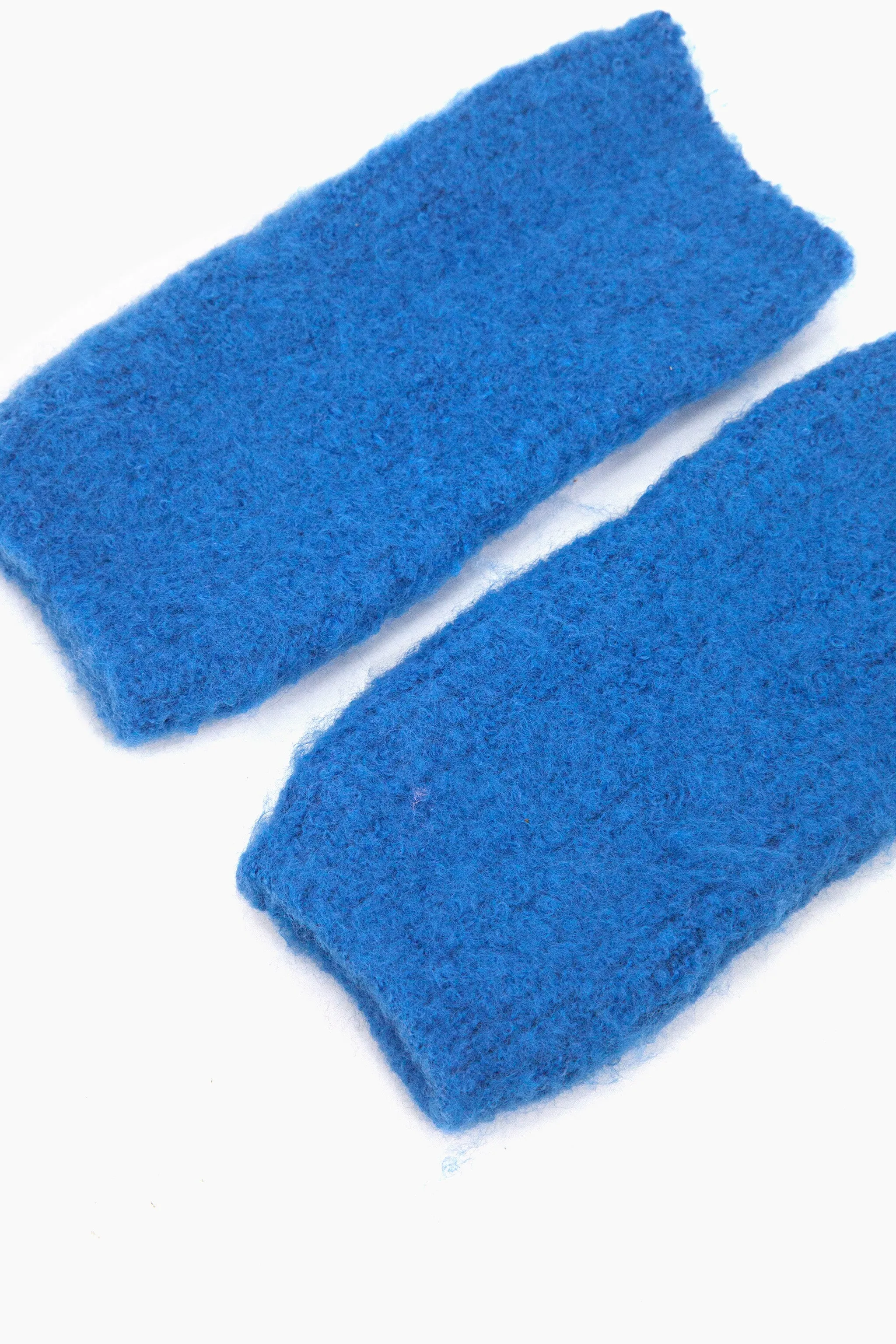 Alexa Textured Wrist Warmers - Royal Blue, Knitted