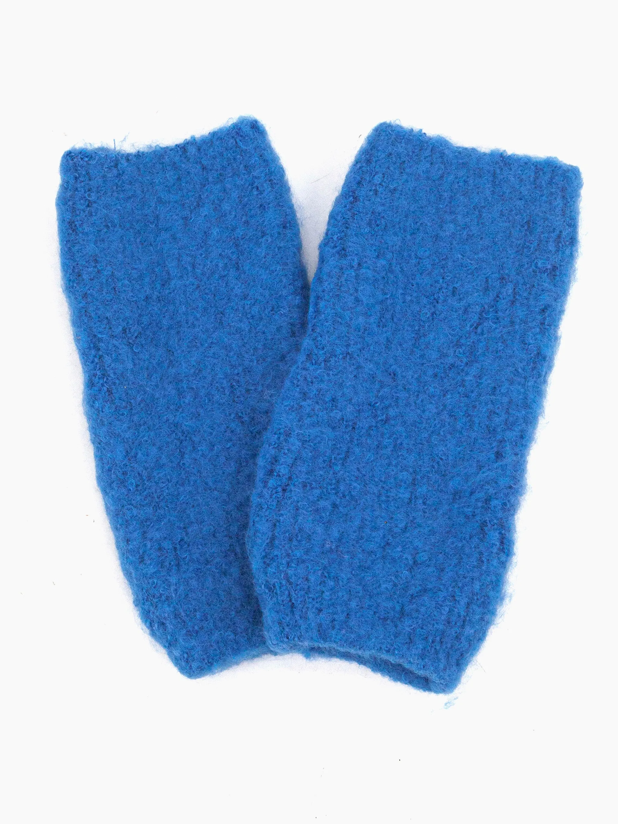 Alexa Textured Wrist Warmers - Royal Blue, Knitted