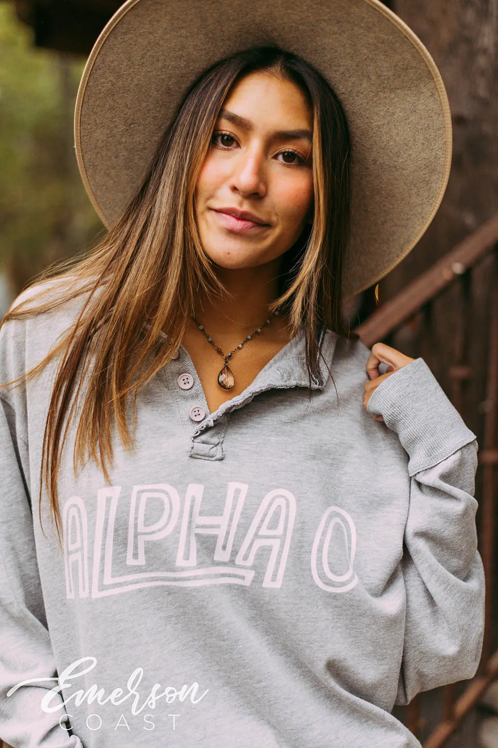 Alpha O Cozy Long Sleeve Henley