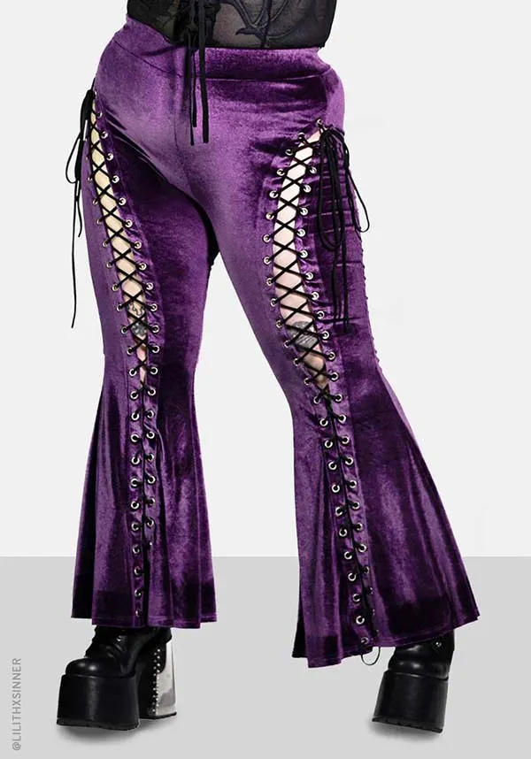 Amethyst Alice Lace up | FLARE PANTS