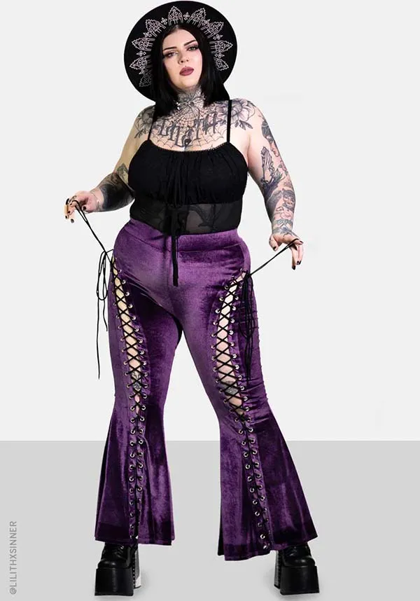 Amethyst Alice Lace up | FLARE PANTS