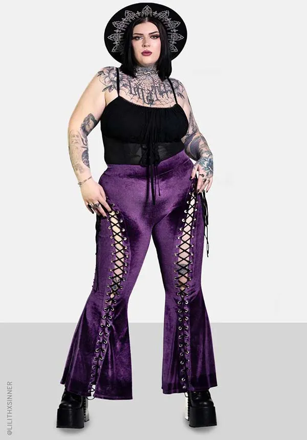 Amethyst Alice Lace up | FLARE PANTS