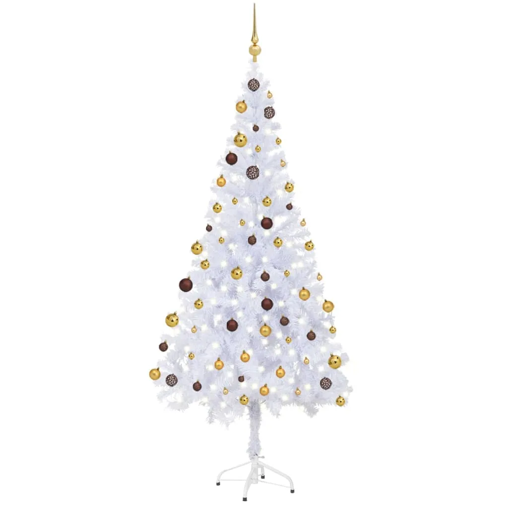 Artificial Pre-lit Christmas Tree with Ball Set 180cm 620 Branches