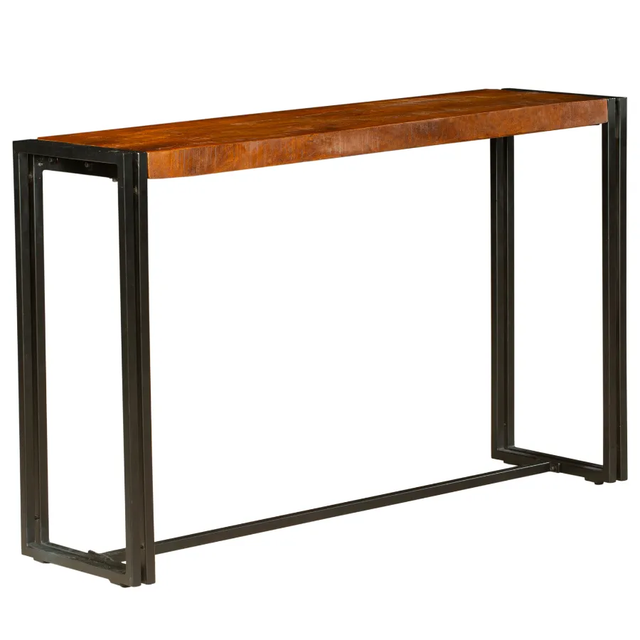 Astra Mango Wood Industrial Console Table