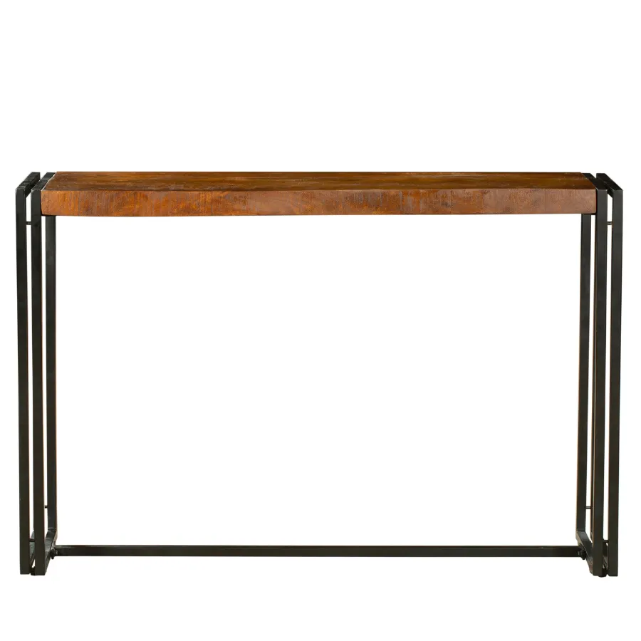 Astra Mango Wood Industrial Console Table