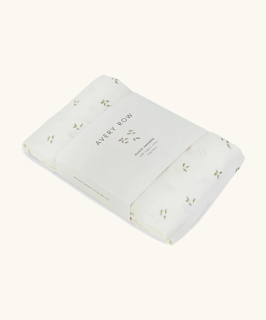 Avery Row Baby Muslin Swaddle - Nettle Scatter