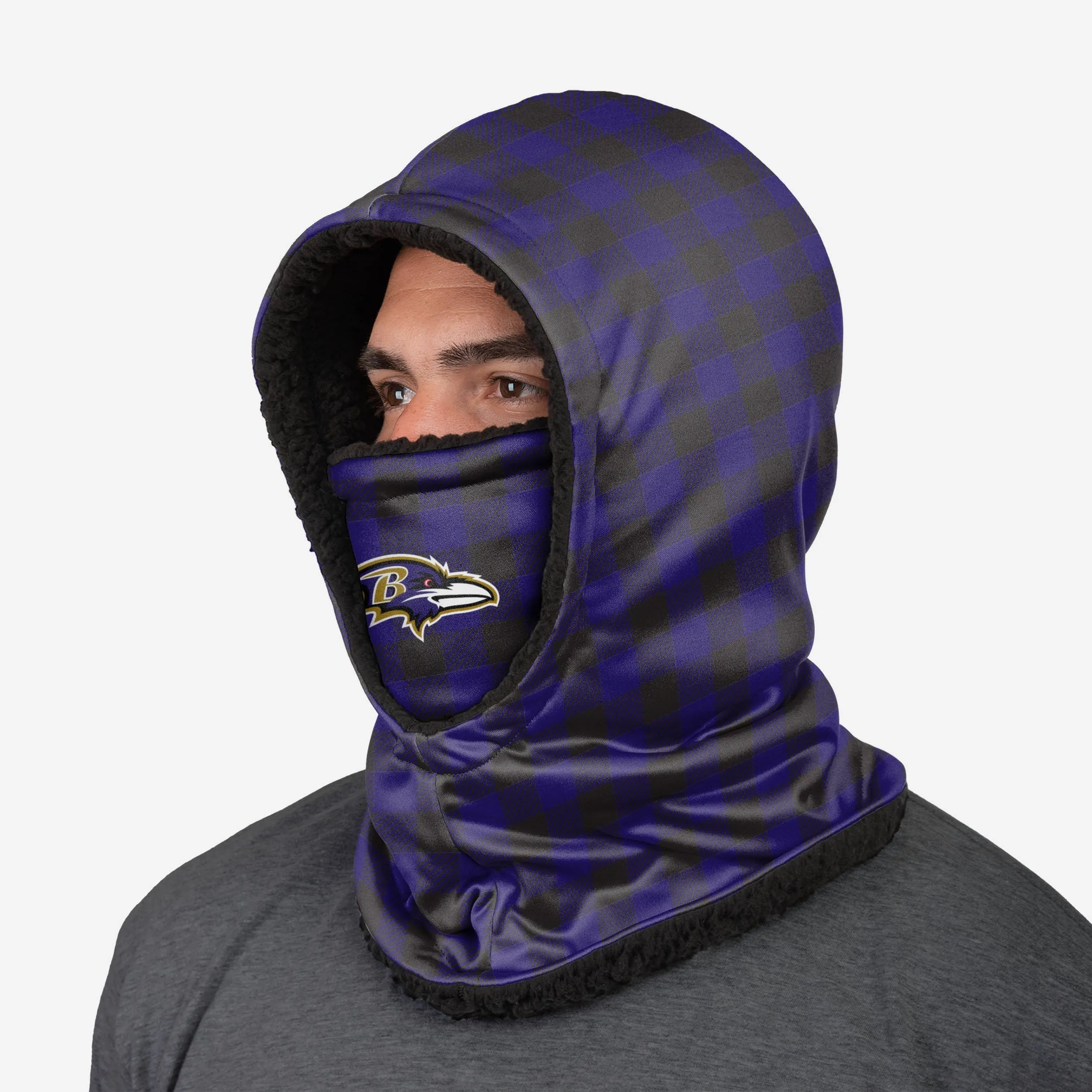 Baltimore Ravens Plaid Hooded Gaiter