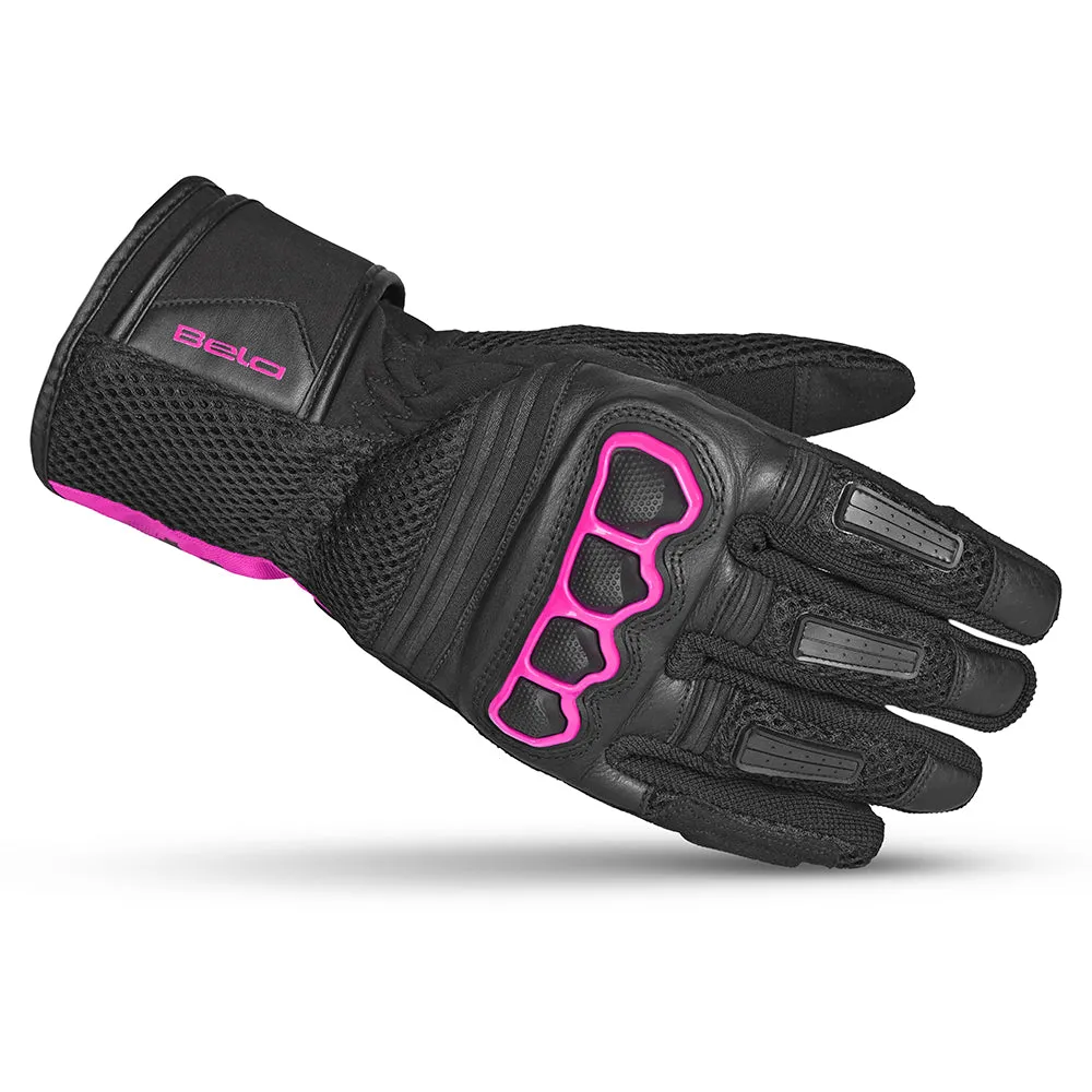 BELA Twix Lady Motorcycle Gloves Black Pink