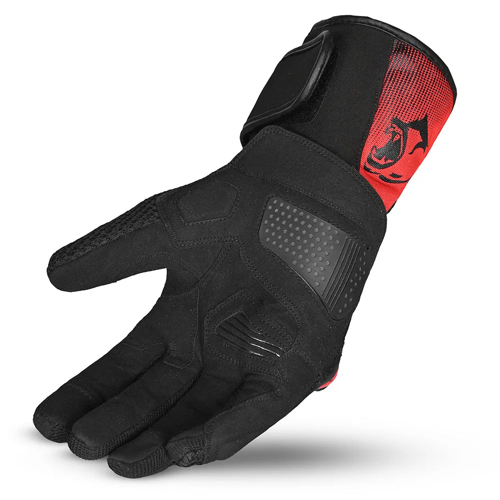 BELA Twix Lady Summer Motorcycle Gloves Black Red