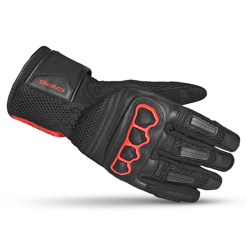 BELA Twix Lady Summer Motorcycle Gloves Black Red