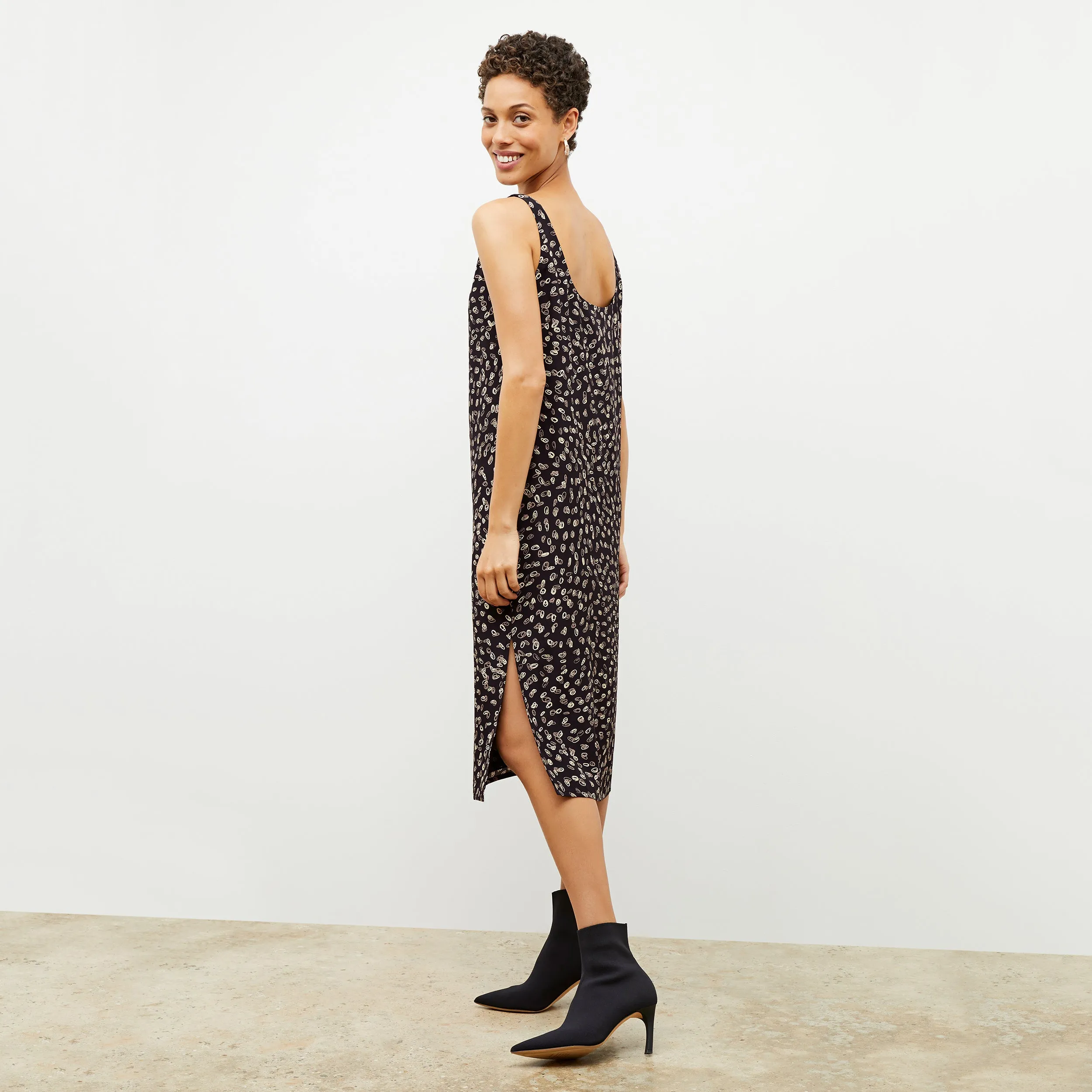 Bevin Dress - Washable Silk :: Spin Dot