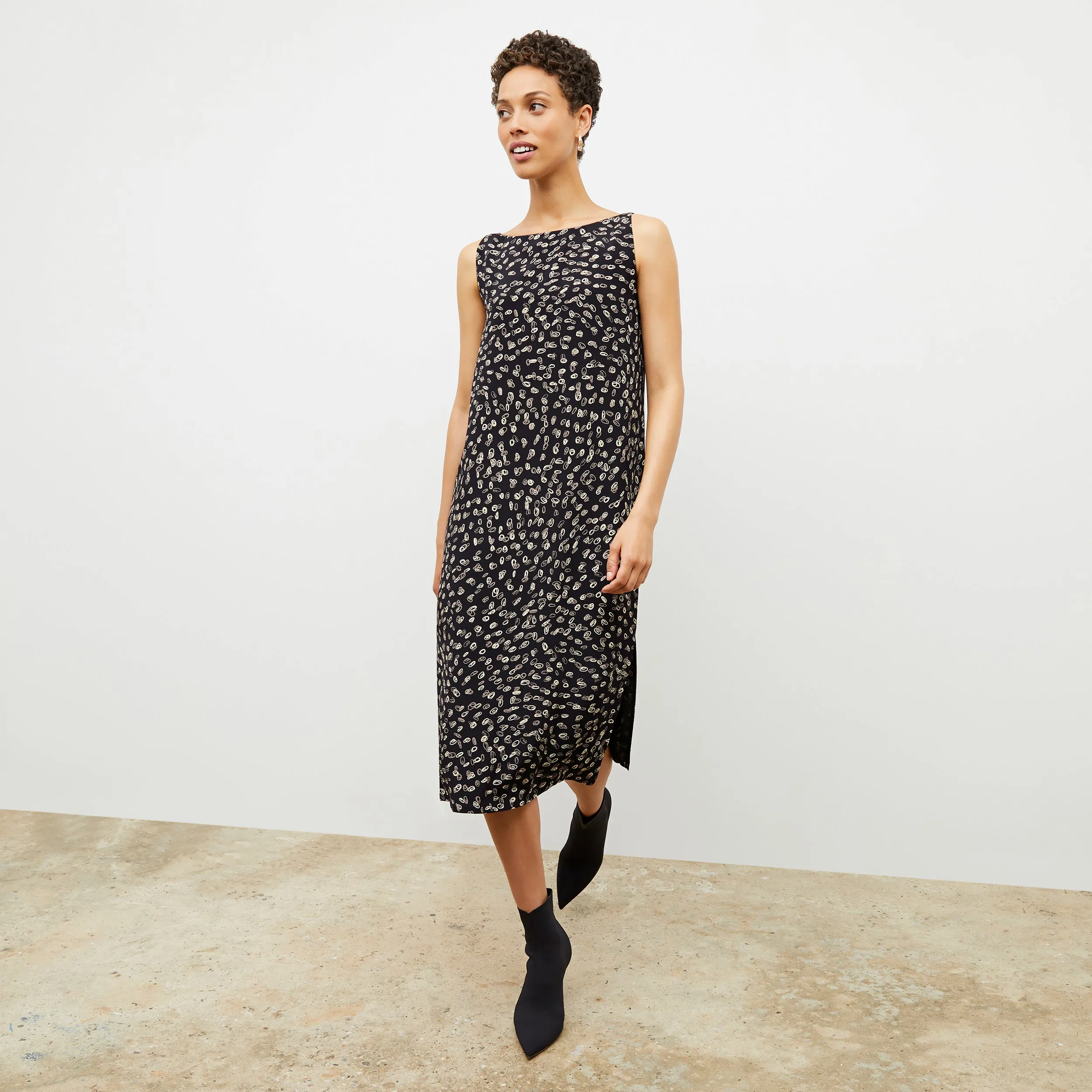 Bevin Dress - Washable Silk :: Spin Dot