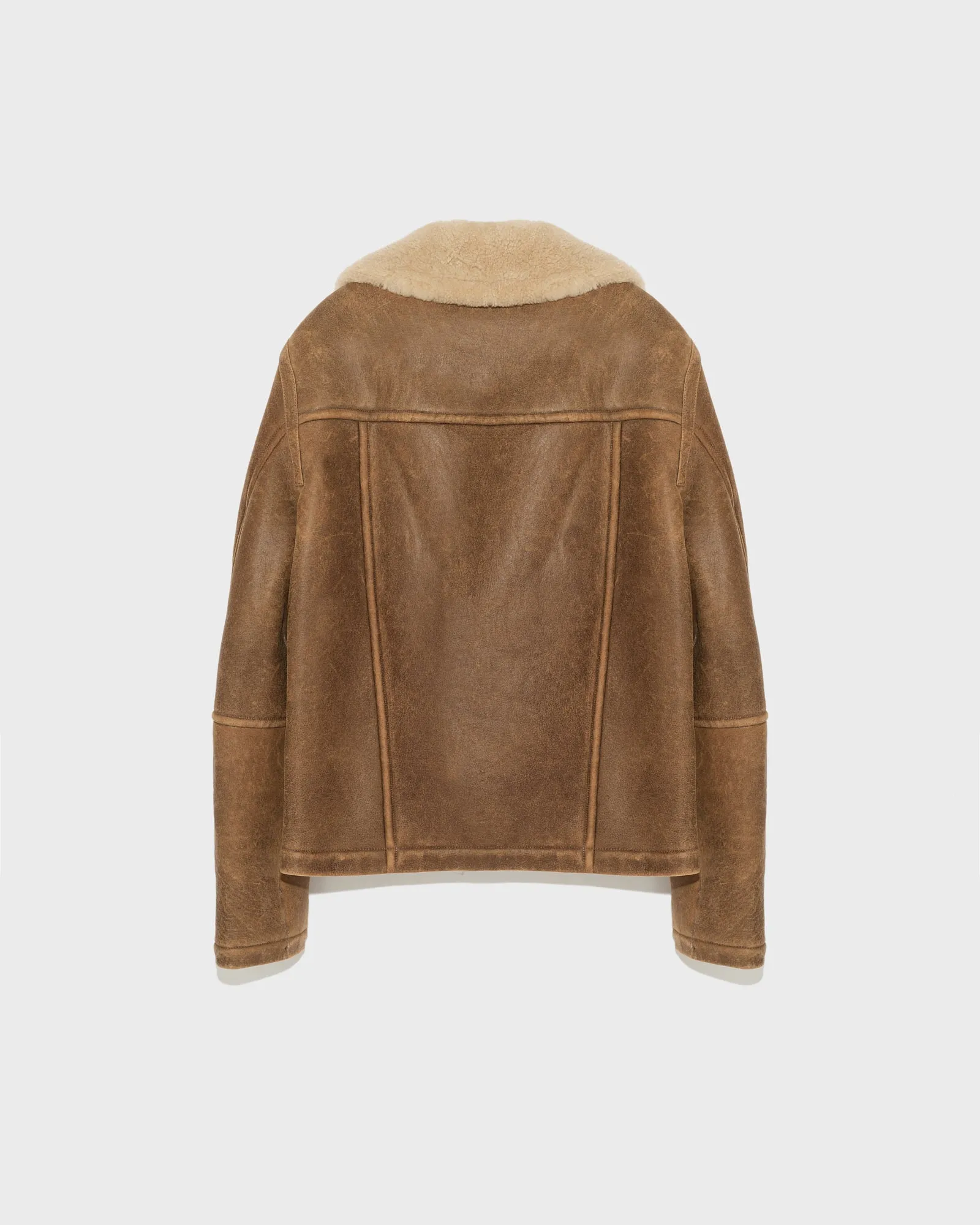 Bomber jacket in merino shearling