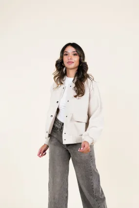 Bomber jacket met zakken beige - Roxy