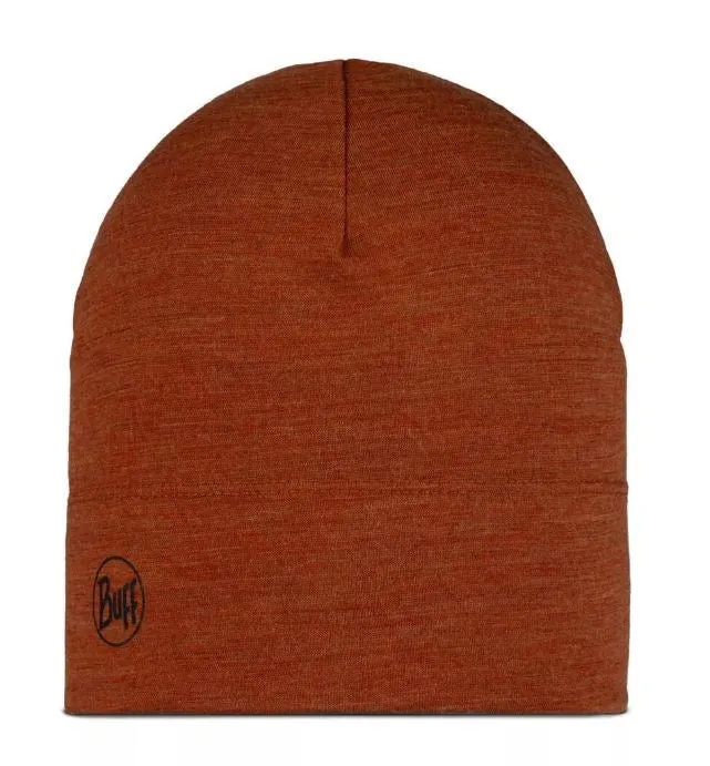 Buff Merino Midweight Beanie  Melange Cinnamon