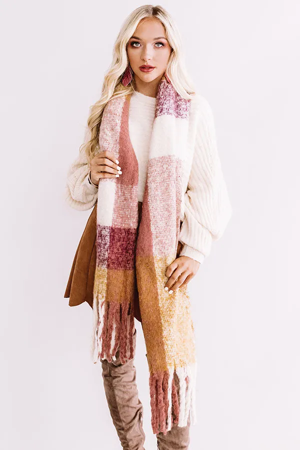 Bundled Up Beauty Scarf In Blush