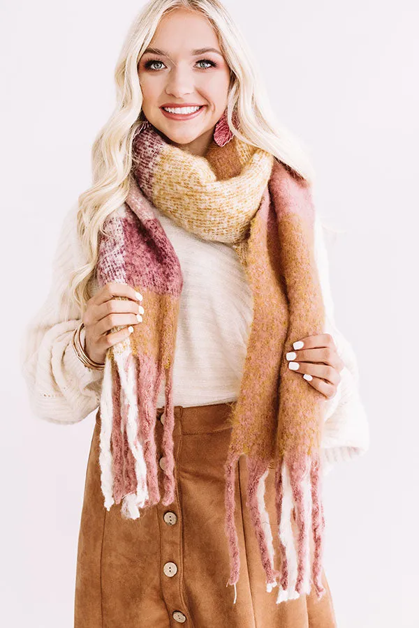 Bundled Up Beauty Scarf In Blush