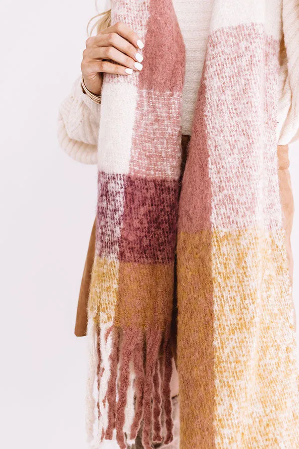 Bundled Up Beauty Scarf In Blush