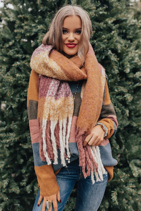 Bundled Up Beauty Scarf In Blush